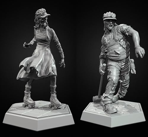 1/35 Sci-Fi Zombie Soldier Resin Soldier Model Kit Unbemalt und unmontiert Figur Resin Model Kit (2 Figuren) //i9w7Q14 von Generic