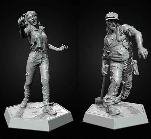 1/35 Sci-Fi Zombie Soldier Resin Soldier Model Kit Unbemalt und unmontiert Figur Resin Model Kit (2 Figuren) //i9w7Q9 von Generic