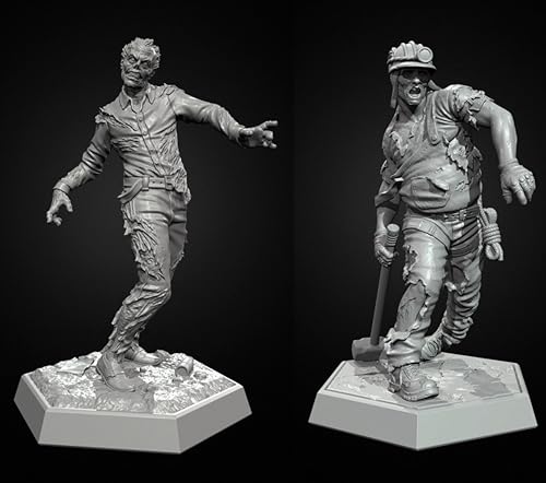 1/35 Sci-Fi Zombie Soldier Resin Soldier Model Kit Unbemaltes und unmontiertes Resinmodell (2 Figuren) // g9X7z11 von Generic