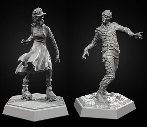 1/35 Sci-Fi Zombie Soldier Resin Soldier Model Kit Unbemaltes und unmontiertes Resinmodell (2 Figuren) // g9X7z12 von Generic