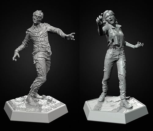 1/35 Sci-Fi Zombie Soldier Resin Soldier Model Kit Unbemaltes und unmontiertes Resinmodell (2 Figuren) // g9X7z13 von Generic