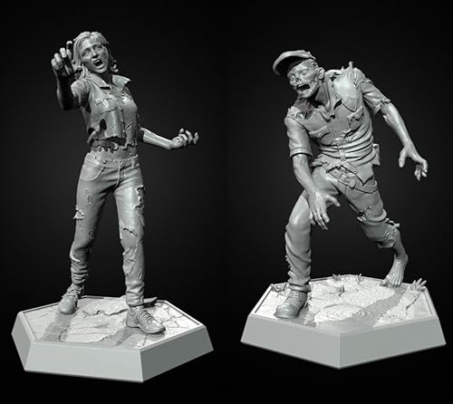 1/35 Sci-Fi Zombie Soldier Resin Soldier Model Kit Unbemaltes und unmontiertes Resinmodell (2 Figuren) // g9X7z16 von Generic