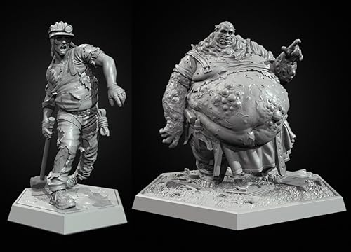 1/35 Sci-Fi Zombie Soldier Resin Soldier Model Kit Unbemaltes und unmontiertes Resinmodell (2 Figuren) // g9X7z3 von Generic