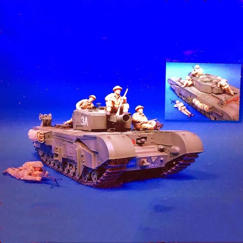 1/35 WWII Britischer Soldat Modell Resin Modellbausatz unmontiert und unlackiert Resinteile /// 7kj5-5 (ohne Panzer) (4 Personen) von Generic