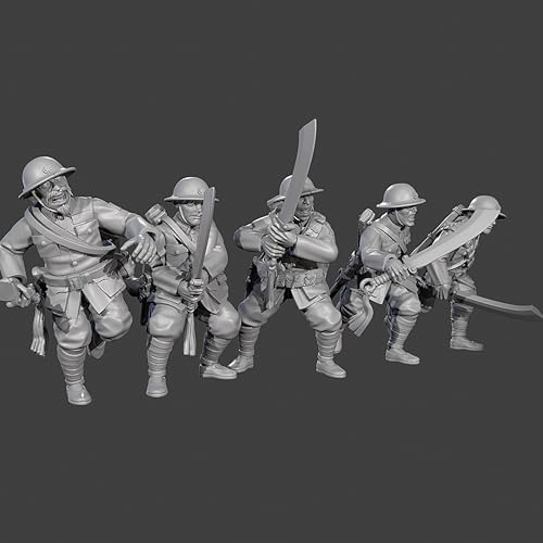 1/35 WWII Chinese Soldier Resin Soldier Model Kit Unbemaltes und unmontiertes Resinmodell (5 Figuren) // g8X2z2 von Generic