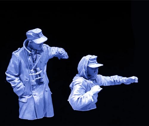 1/35 WWII Deutscher Soldat Resin Modellbausatz Miniatur Resin Modellteile unbemalt und unmontiert (2-Personen) (Fo9j-4) von Generic