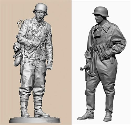 1/35 WWII German Soldier Resin Soldier Model Kit Unbemalt und unmontiert Figur Resin Model Kit (2 Figuren) //g9S5X5 von Generic