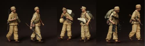 【1/35】 WWII Nordafrikanischer Soldat Resin Modellbausatz unmontiert und unbemalt Miniatur Resin Modellteile (6 Personen)//a2IU-9 von Generic