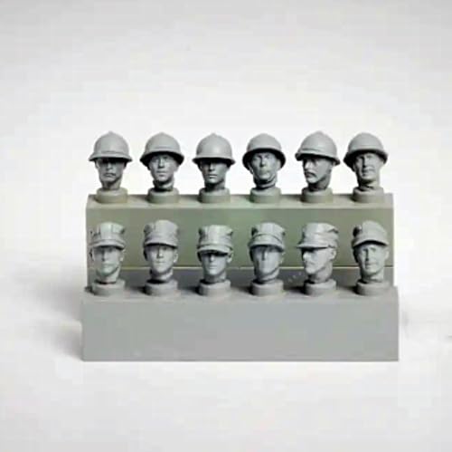 1/35 WWII Soldat Resin Kopf Ersatz Kit Unbemalt und unmontiert Figur Resin Model Kit //i9w5Q3 von Generic