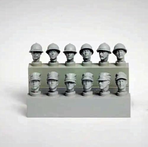 1/35 WWII Soldier Resin Head Replacement Kit Unbemaltes und unmontiertes Resinmodell // g9X5z3 von Generic