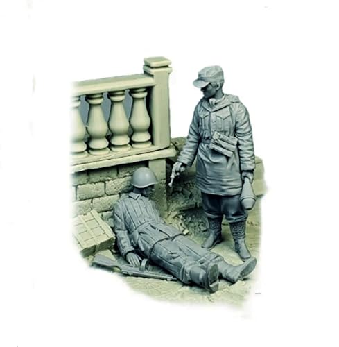 1/35 WWII Soldier Resin Soldier Model Kit Unbemaltes und unmontiertes Resinmodell (2 Personen) // g9X6z2 von Generic