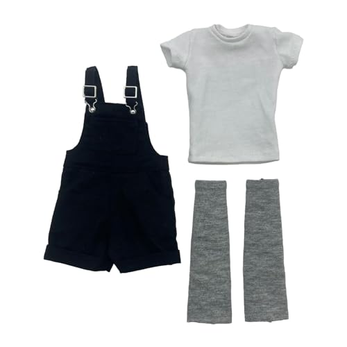1/6 Kurzes Overall-Outfit im Maßstab mit Wadensocken, Mini-Shorts, Strampler-Kostüm für 12 Zoll, Schwarz 1/6 Kurzes Overall-Outfit im Maßstab mit Wadensocken, Mini-Shorts, Strampler-Kostüm für 12 Zoll, Schwarz von Generic