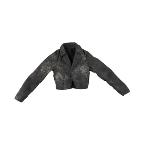 1/6 Skala Coat Puppenkleidung bequemes Accessoire Leicht stilvolle weiche weibliche Action -Figuren -Puppen -Model Kurzjacke, Schwarzgrau von Generic
