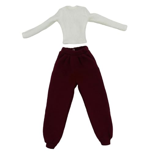 1/6 Skala Weiblicher Puppenkleidung, Langarmpullover Und Jogginghose, Kostüm für 12 Zoll Aktionsfigur, Rot Und Weiß 1/6 Skala Weiblicher Puppenkleidung, Langarmpullover Und Jogginghose, Kostüm für 12 Zoll Aktionsfigur, Rot Und Weiß von Generic