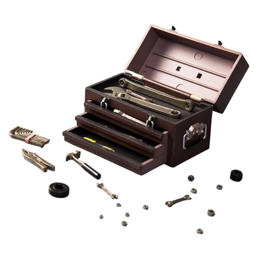 1: 6 Werkzeugkoffer Tools Speicher, Tat Play, Mini Möbel für 12 Zoll Kampagnenfiguren Puppenmodell, Dunkelbraun 1: 6 Werkzeugkoffer Tools Speicher, Tat Play, Mini Möbel für 12 Zoll Kampagnenfiguren Puppenmodell, Dunkelbraun von Generic