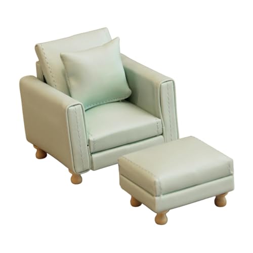 1:12 Dollhouse Sofa Mini Model Szenen Liefert Mikrolandschaftssimulationszubehör Spielzeugmöbel für Home Ornamente, Grünes Einzelsofa 1:12 Dollhouse Sofa Mini Model Szenen Liefert Mikrolandschaftssimulationszubehör Spielzeugmöbel für Home Ornamente, Grünes Einzelsofa von Generic