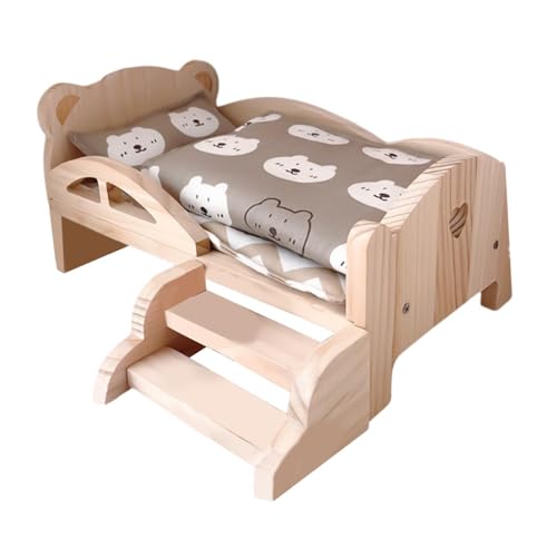 1:12 Holzpuppen Minibett Inklusive Matratze, Steppkissen, Puppenbettwäsche Zubehör Set, Puppenzubehör für Mädchen, Geburtstagsgeschenk, Bear Bettwäsche-Set 1:12 Holzpuppen Minibett Inklusive Matratze, Steppkissen, Puppenbettwäsche Zubehör Set, Puppenzubehör für Mädchen, Geburtstagsgeschenk, Bear Bettwäsche-Set von Generic