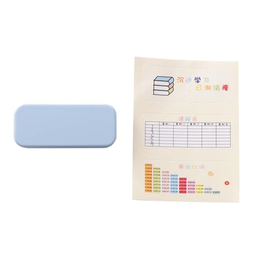 1:12 Puppenhaus Federmäppchen Modell Miniatur Stift Lineal Radiergummi Box Dioramen für Layout, blau B von Generic