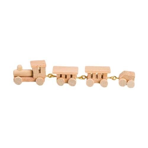 1:12 Puppenhaus Miniaturlokomotive, Küchengerät, Mini Holzzug, Spielzeugsimulation, Dampfzug Eines Feengartens, Hellbraun 1:12 Puppenhaus Miniaturlokomotive, Küchengerät, Mini Holzzug, Spielzeugsimulation, Dampfzug Eines Feengartens, Hellbraun von Generic