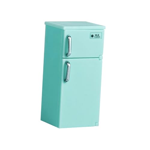 1:12 Puppenhausmöbel Kühlschrank Puppenhauszubehör Lebensszene DIY Rollenspielspielzeug für ab 3 Jahren, Minze von Generic