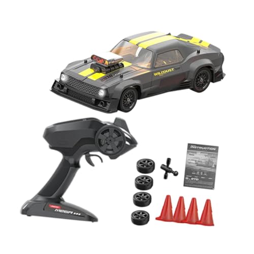 1:16 Scale RC Car Fernsteuerung Autos Hochgeschwindigkeitssportfahrzeug für Festivals, Graugelb von Generic