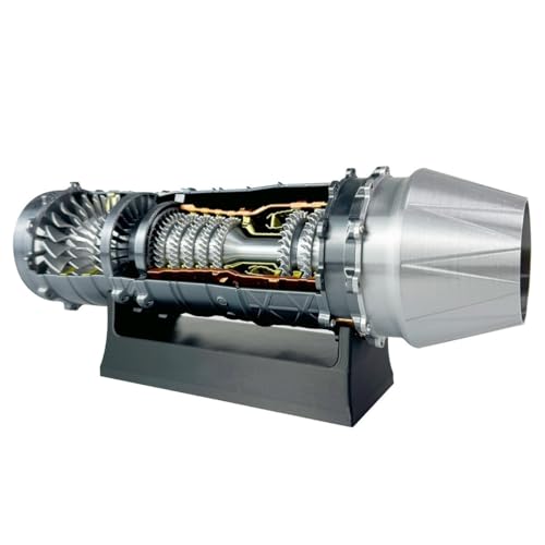 1:18 Mechanisches Modell eines Flugzeugturbinentriebwerks, Unterrichtsset für elektrifizierte simulierte Funktionsexperimente, Schreibtischdekoration für Schule, Labor und Zuhause von Generic