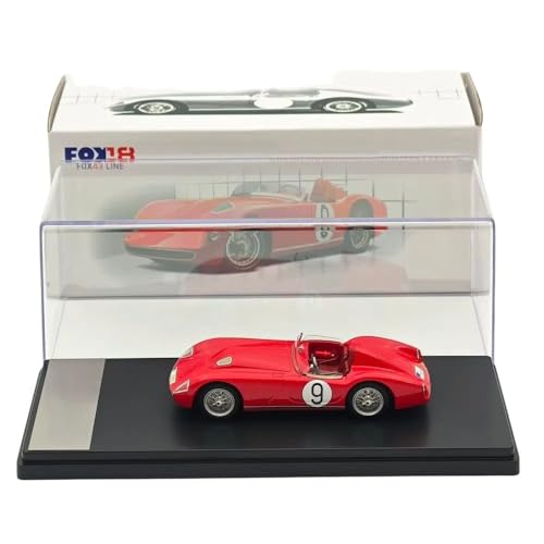 1:43 FOX18 1100 OHC Winner #9 1958 Red Resin Model Car Miniature Limited Edition Collection Auto Geschenk Spielzeug Fahrzeug Modelle von Generic