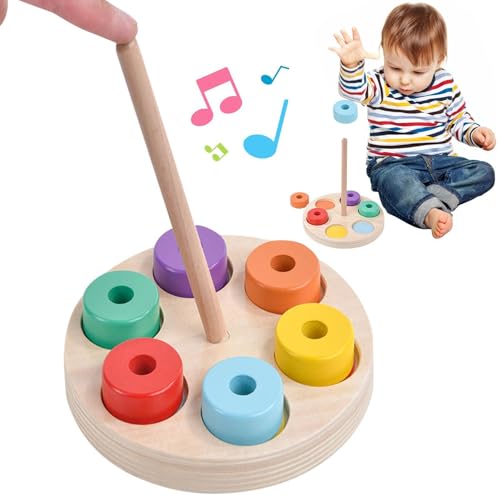 10 Pcs Holzklötze für Kleinkinder, farblich passendes Spielzeug | Farbsortierspielzeug - Holz-Montessori-Farbsortier-Vorschul-Lernspielzeug, ideal zum Stapeln, Sortieren, Spaß für Jungen und von Generic