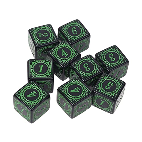 10 Stück D6 polyedrische quadratische Kanten Zahlen 6-seitige Würfel Perlen Tisch Board Tablett von Generic