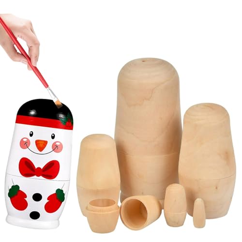 10 Stück Matroschka Hölzerne,Rohling Babuschka Puppen,Unbemalte DIY Matroschka für Kinder,Russische Matroschka Puppen Stapelpuppen,Kinder Spielzeug Russische Geschenke 10 Stück Matroschka Hölzerne,Rohling Babuschka Puppen,Unbemalte DIY Matroschka für Kinder,Russische Matroschka Puppen Stapelpuppen,Kinder Spielzeug Russische Geschenke von Generic