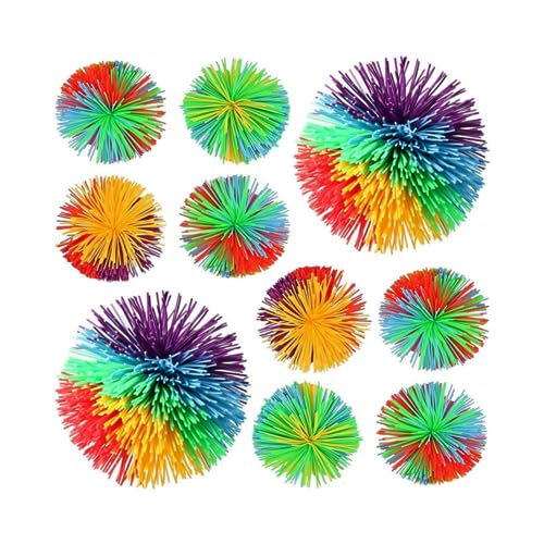 10 Stück Stringy Balls, Sensory Fidget Stringy Balls Bunte Silikon Stringy Bälle Weiche Regenbogen Pom Bouncy Stress Balls 10 Stück Stringy Balls, Sensory Fidget Stringy Balls Bunte Silikon Stringy Bälle Weiche Regenbogen Pom Bouncy Stress Balls von Generic