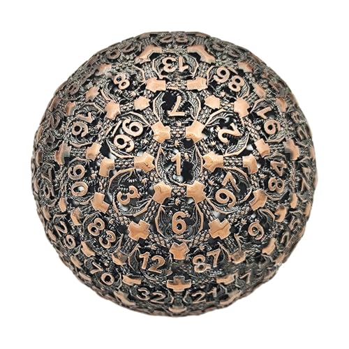 100 Gesichter Metal Dice Einzigartige Rollenspiele Spiel Würfel 100 Gesicht Polyedrale Würfel RPG Game Metal D100 DICE einzigartige Rollenspiele Spiel Metal Game Dice von Generic