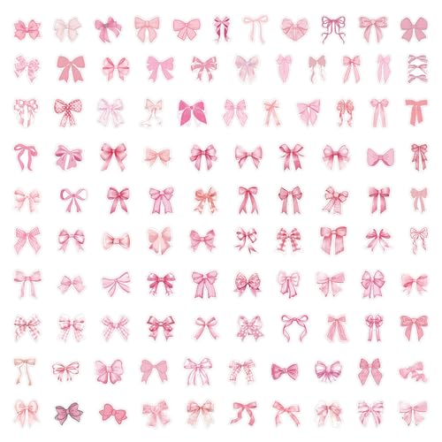 100 Stück Bogenaufkleber - wasserdichte Coquette -Aufkleber | Ästhetischer Dekorativer Für Mädchen Und Frauen | Rosa Bogengraffiti -Aufkleber Für Wasserflaschen, Laptops, Zeitschriften, SAMM 100 Stück Bogenaufkleber - wasserdichte Coquette -Aufkleber | Ästhetischer Dekorativer Für Mädchen Und Frauen | Rosa Bogengraffiti -Aufkleber Für Wasserflaschen, Laptops, Zeitschriften, SAMM von Generic