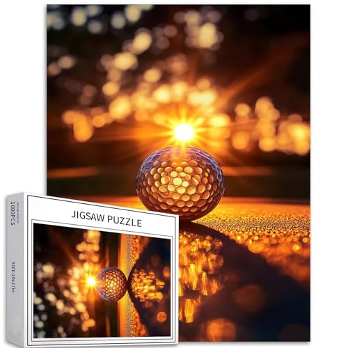 1000 Teile Golf bei Sonnenuntergang Puzzle für Erwachsene, 68,6 x 50,8 cm, Golf-Sport-Puzzle, anspruchsvolle Familienaktivitäten, bunte DIY-Handarbeit, Bastelpuzzle für Heimdekoration, Geschenke 1000 Teile Golf bei Sonnenuntergang Puzzle für Erwachsene, 68,6 x 50,8 cm, Golf-Sport-Puzzle, anspruchsvolle Familienaktivitäten, bunte DIY-Handarbeit, Bastelpuzzle für Heimdekoration, Geschenke von Generic