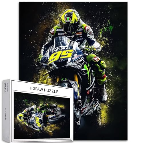 1000 Teile Motorradrennwettbewerb-Puzzles für Erwachsene, Motorradrenn-Puzzle, 68,6 x 50,8 cm, anspruchsvolle Familienaktivitäten, buntes Bastelpuzzle für Heimdekoration, Geschenke 1000 Teile Motorradrennwettbewerb-Puzzles für Erwachsene, Motorradrenn-Puzzle, 68,6 x 50,8 cm, anspruchsvolle Familienaktivitäten, buntes Bastelpuzzle für Heimdekoration, Geschenke von Generic