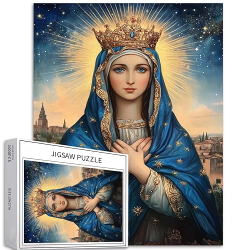 1000 Teile Our Lady Wearing Crown Jigsaw Puzzles for Adults Christian Puzzles 27×20 Inches Theotokos Puzzle Colorful DIY Puzzles for Home Decoration Gifts Family Puzzle Perfect for Game Nights 1000 Teile Our Lady Wearing Crown Jigsaw Puzzles for Adults Christian Puzzles 27×20 Inches Theotokos Puzzle Colorful DIY Puzzles for Home Decoration Gifts Family Puzzle Perfect for Game Nights von Generic