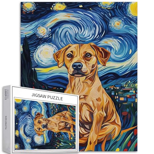 1000 Teile Puzzle für Erwachsene mit Sternennacht-Thema, Kunstpuzzle, Familienaktivitätsspiele, buntes Puzzle für Heimdekoration, Geschenke, 50 x 70 cm 1000 Teile Puzzle für Erwachsene mit Sternennacht-Thema, Kunstpuzzle, Familienaktivitätsspiele, buntes Puzzle für Heimdekoration, Geschenke, 50 x 70 cm von Generic