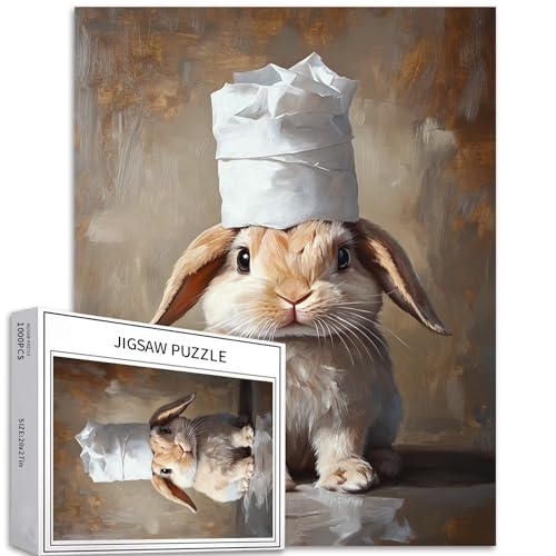 1000 Teile Puzzle mit Toilettenpapier auf dem Kopf, lustiges Puzzle für Erwachsene, buntes Puzzle für Heimdekoration, Geschenke, Familienpuzzle, perfekt für Spieleabende, 50 x von Generic