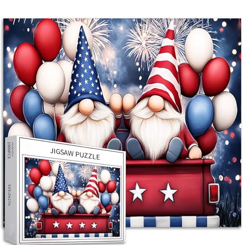 1000 Teile Zwerg rote Truck-Flagge, Puzzle, Feuerwerk, karierter Hintergrund, 50 x 70 cm, niedlicher Realismus, herausfordernde Familienaktivitäten, bunt, DIY-Bastelpuzzle für Heimdekoration 1000 Teile Zwerg rote Truck-Flagge, Puzzle, Feuerwerk, karierter Hintergrund, 50 x 70 cm, niedlicher Realismus, herausfordernde Familienaktivitäten, bunt, DIY-Bastelpuzzle für Heimdekoration von Generic