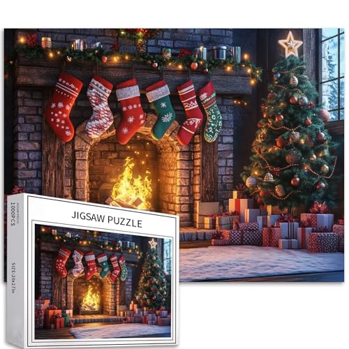 1000-teiliges Puzzle für Erwachsene, Weihnachtsdekoration, Kunst-Puzzle, herausfordernde Familienaktivitäten, buntes Bastelpuzzle für Heimdekoration, Geschenke, 68 x 50 cm 1000-teiliges Puzzle für Erwachsene, Weihnachtsdekoration, Kunst-Puzzle, herausfordernde Familienaktivitäten, buntes Bastelpuzzle für Heimdekoration, Geschenke, 68 x 50 cm von Generic