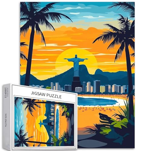 1000-teiliges Puzzle mit Strandlandschaft für Erwachsene, Christus-Figur und Strandkunst-Puzzle, bunte DIY-Puzzles für Heimdekoration, Geschenke, Familienpuzzle, perfekt für Spielabende, 50,8 x 68,6 1000-teiliges Puzzle mit Strandlandschaft für Erwachsene, Christus-Figur und Strandkunst-Puzzle, bunte DIY-Puzzles für Heimdekoration, Geschenke, Familienpuzzle, perfekt für Spielabende, 50,8 x 68,6 von Generic