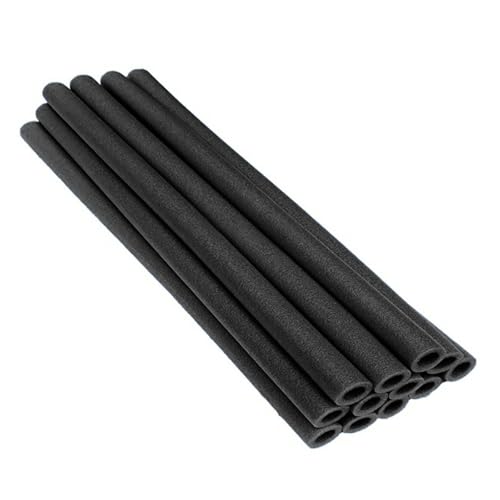 12 Stück Trampolinstangen Ersatzzubehör Schwamm-Trampolinstangen mit Antikollisionsabdeckungen Zubehör Trampolinnetzstangen Ersatz-Trampolinzubehör HYw872 (Black, 88X4.5cm) von Generic