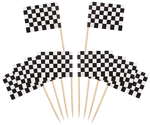 120 Pack karierte Rennflagge Zahnstocher Cupcake Picks Zahnstocher Fahnen Abendessen Flaggen Race Car Cake Toppers Dekorationen Partyzubehör 120 Pack karierte Rennflagge Zahnstocher Cupcake Picks Zahnstocher Fahnen Abendessen Flaggen Race Car Cake Toppers Dekorationen Partyzubehör von Generic
