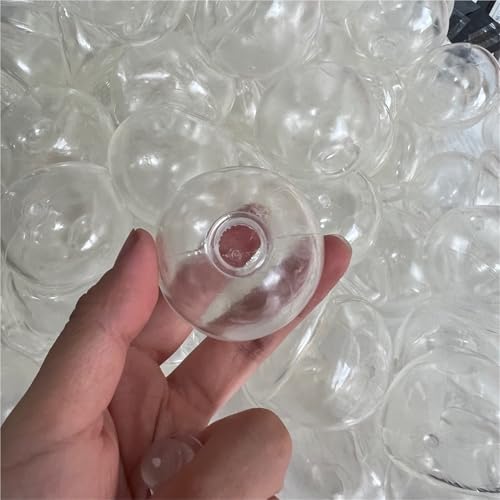 12er-Pack Leere Stressball-Hüllen for Selbermachen – weiche, cremige Hüllen mit Stopper, Basis und Deckel for EIN individuelles Set zur Herstellung von vakuumbefüllbaren Stressbällen(Transparent 9cm) von Generic