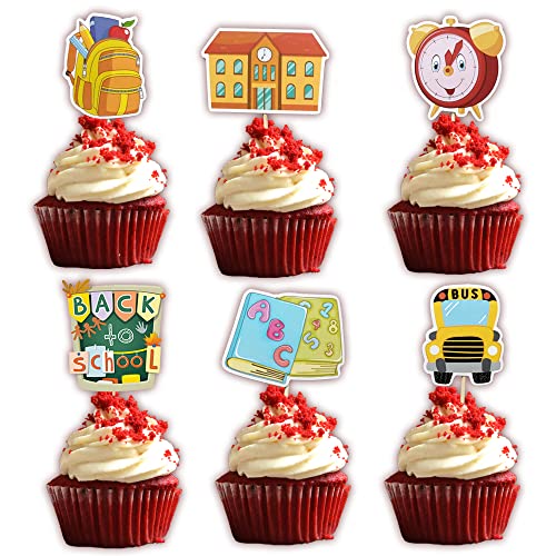 12pcs Schulanfang Cupcake Topper Dekorationen für Einschulung Tortendeko Schuleinführung Kuchen Dekorationen Fondant Muffins Zucker, für Junge Mädchen 1. Schultag Schulanfang Party Deko 12pcs Schulanfang Cupcake Topper Dekorationen für Einschulung Tortendeko Schuleinführung Kuchen Dekorationen Fondant Muffins Zucker, für Junge Mädchen 1. Schultag Schulanfang Party Deko von Generic