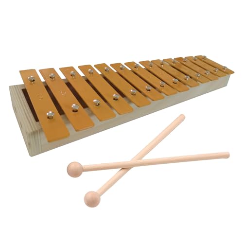 13-Ton Holz-Glockenspiel Xylophon mit 2 Schlägeln, Handheld-Perkussion für Anfänger, Naturfinish. 13-Ton Holz-Glockenspiel Xylophon mit 2 Schlägeln, Handheld-Perkussion für Anfänger, Naturfinish. von Generic