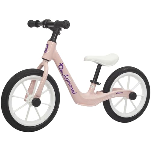14" Kinder Laufrad für Jungen und Mädchen von 3-6 Jahren,Trainingsfahrrad ohne Pedale,Verstellbarem Sitz, Eva - Reifen und leichtem Rahmen,Ultraleichte Laufrad für Kinder,Rosa von Generic