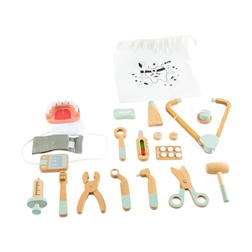 17 Teiliges Arztspielzeugset für Kinder, Arzttasche für Kinder, Realistisches Tragbares Rollenspielspielzeug, Arztspielset für Kleinkinder, Kindergesc, GrÜn 17 Teiliges Arztspielzeugset für Kinder, Arzttasche für Kinder, Realistisches Tragbares Rollenspielspielzeug, Arztspielset für Kleinkinder, Kindergesc, GrÜn von Generic