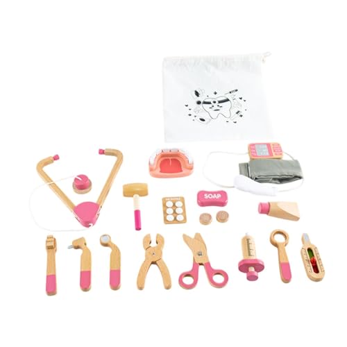 17 Teiliges Arztspielzeugset für Kinder, Arzttasche für Kinder, Realistisches Tragbares Rollenspielspielzeug, Arztspielset für Kleinkinder, Kindergesc, Rosa 17 Teiliges Arztspielzeugset für Kinder, Arzttasche für Kinder, Realistisches Tragbares Rollenspielspielzeug, Arztspielset für Kleinkinder, Kindergesc, Rosa von Generic