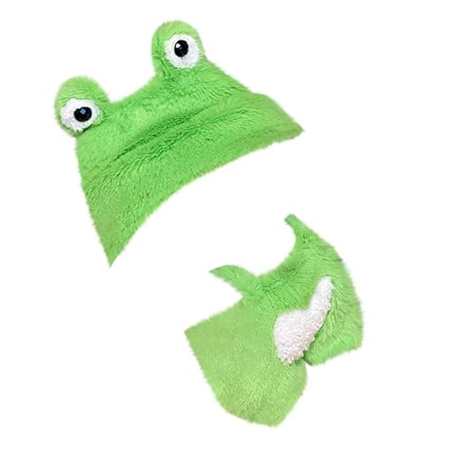 17 cm Frosch- -Puppenkleidung, weiches Stoff-Outfit für Kinder ab 3 Jahren, Indoor-Spiel- Ankleidekostüm, Zubehör für Kuscheltiere Tne694 (A, 17cm) von Generic